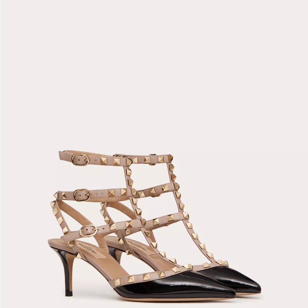 Valentino rockstud caged pump 37.5 black